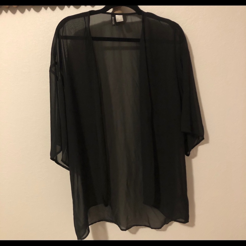 Black Sheer Cardigan